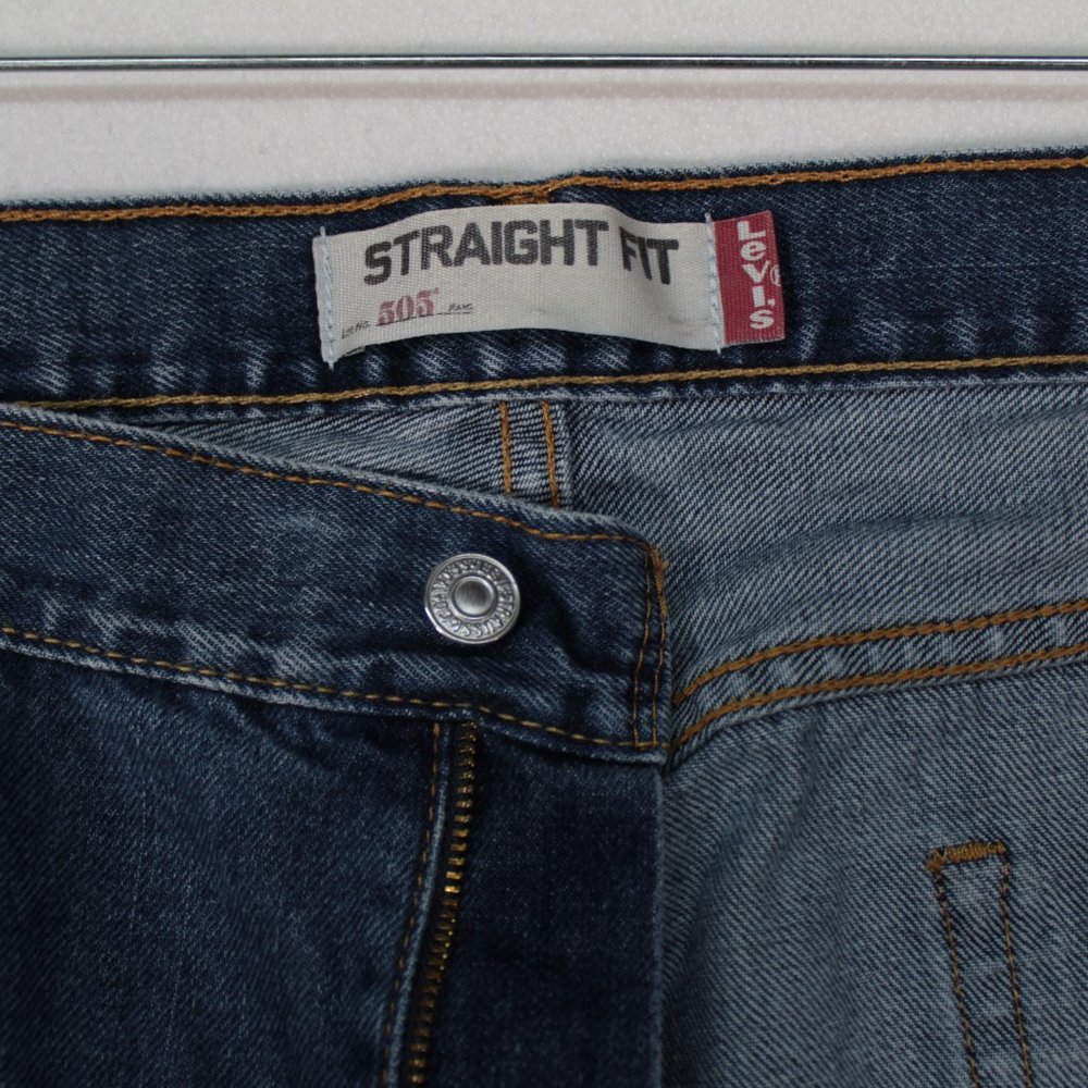 Levi's 505 Jeans Men's Tag Size 40 x 30 Blue Denim Straight Fit - Picture 7 of 15